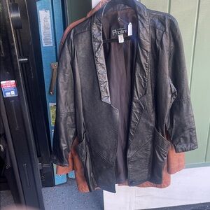 Vintage Black Leather Jacket for Men
